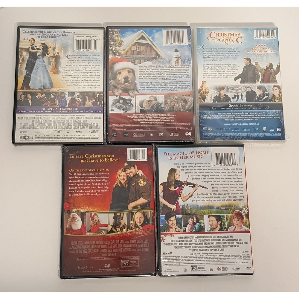 Lot of 5 Christmas DVDs Children's Kids Family Movies, NEW, Dove Pureflix More - Picture 2 of 9